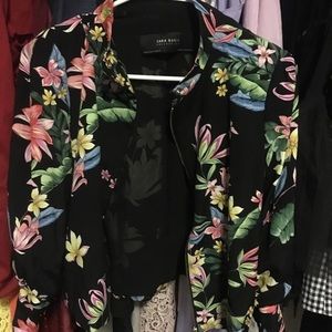 Zara floral blazer NWT